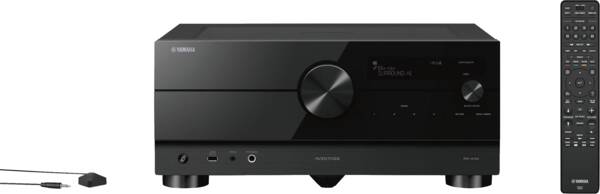 Yamaha RX-A4A Receiver von vorne mit Zubehör