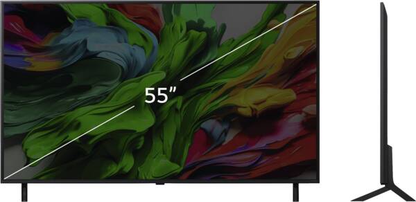 TV Gerät von vorne mit Zollbeschriftung