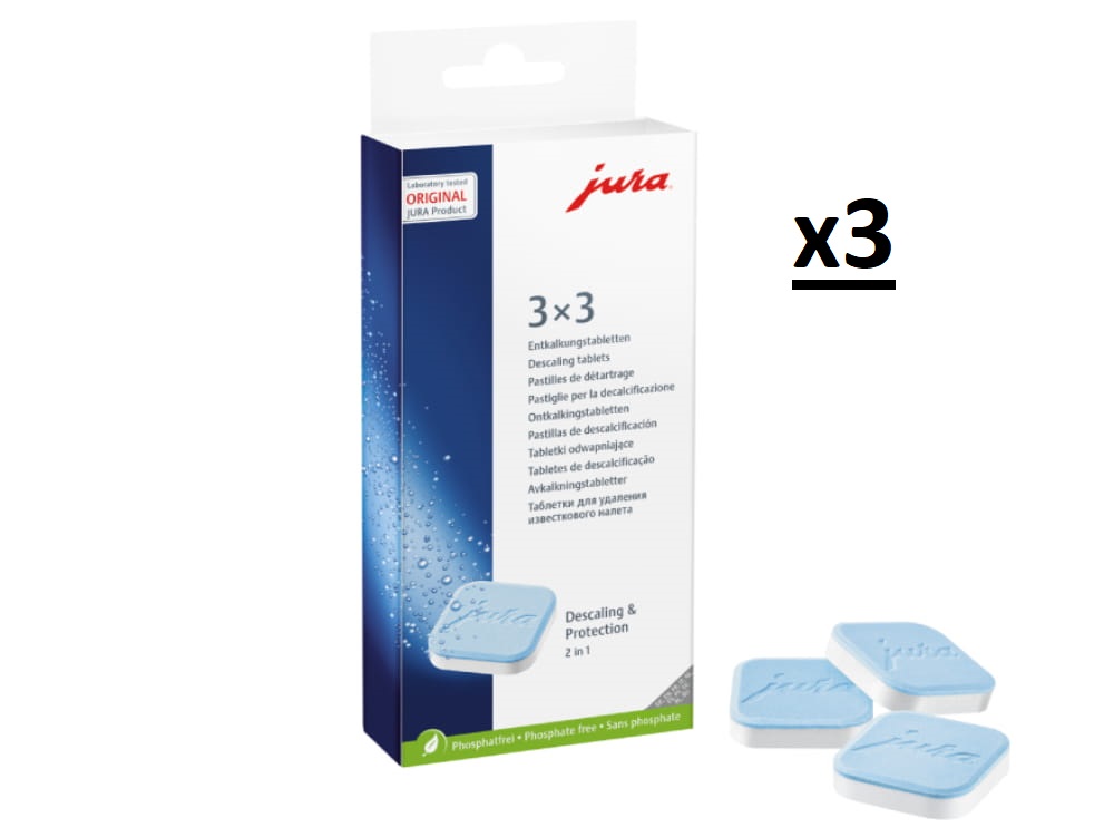 Jura 61848 Entkalkungstabletten 9 Tabletten - für Vollautomaten (3er Pack)