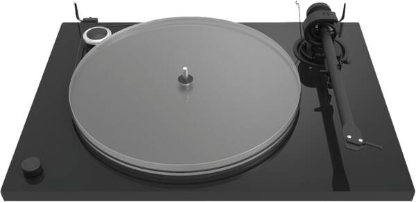 Plattenspieler von oben ohne Haube