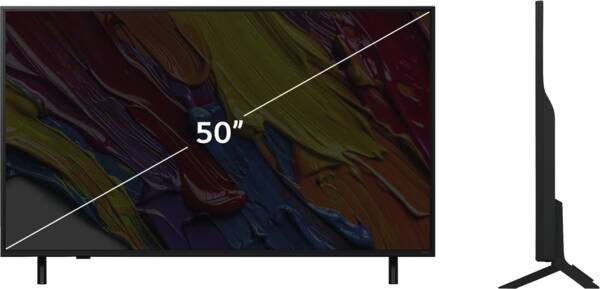 TV Gerät von vorne mit Zollbeschriftung