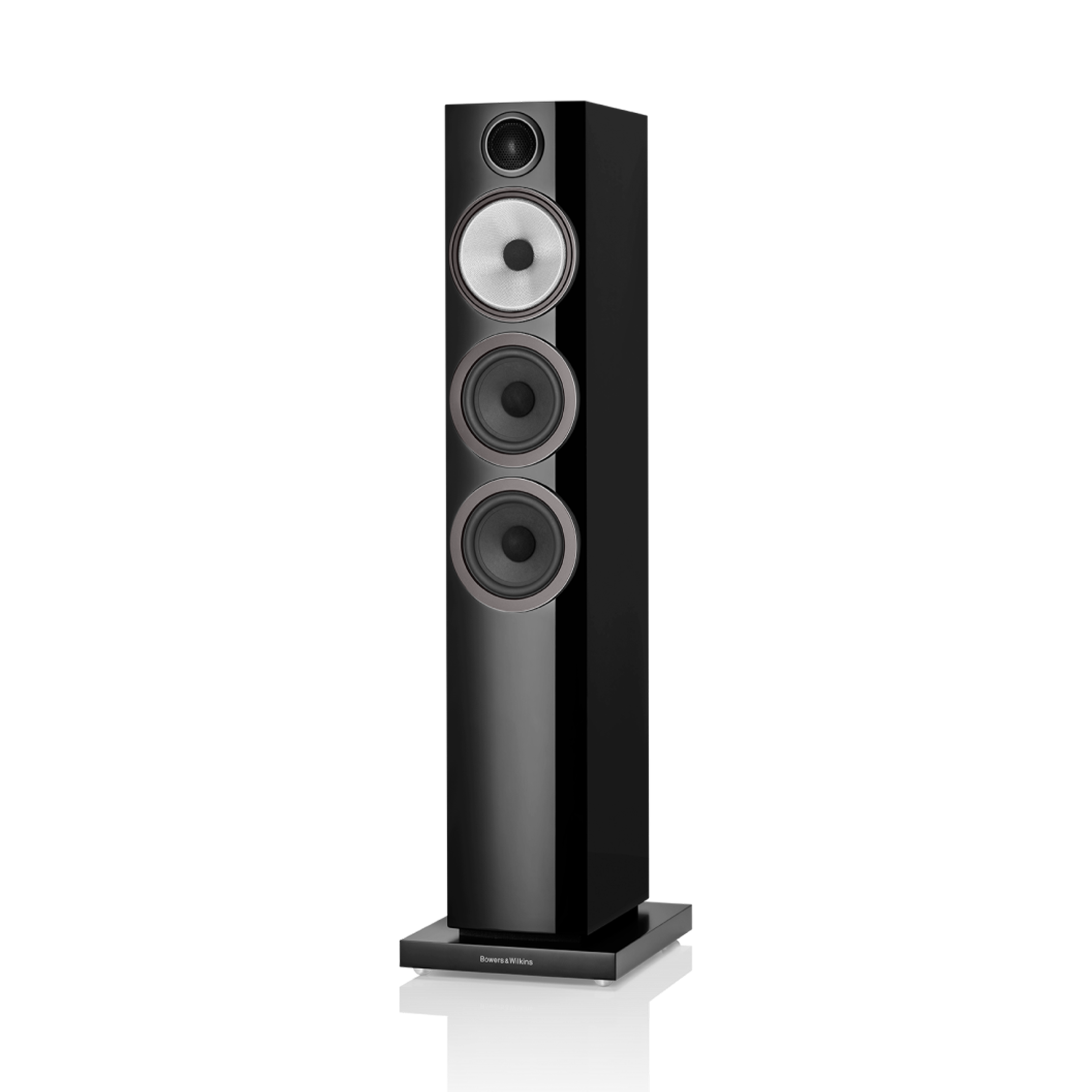 Bowers & Wilkins 704S3 - Glanzschwarz - Stückpreis Lautsprecher von vorne