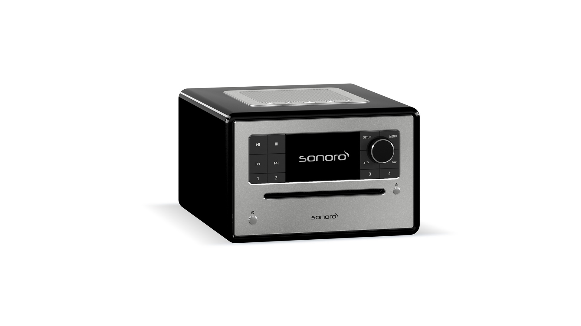 Sonoro Elite - Schwarz (hochglänzend) - Silber Gerät von vorne