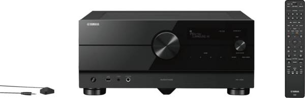 Yamaha RX-A8A Receiver von vorne mit Zubehör