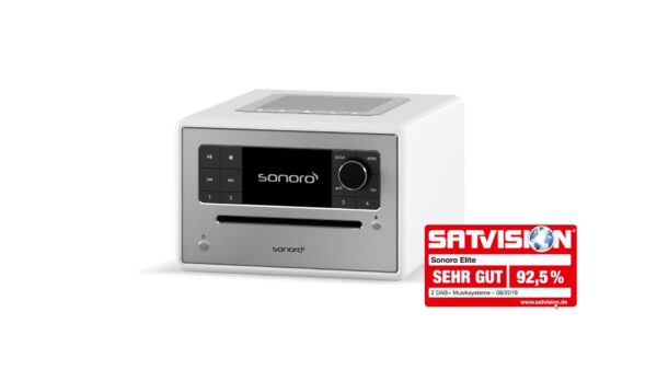 Sonoro Elite - Weiß (hochglänzend) - Silber Gerät von vorne
